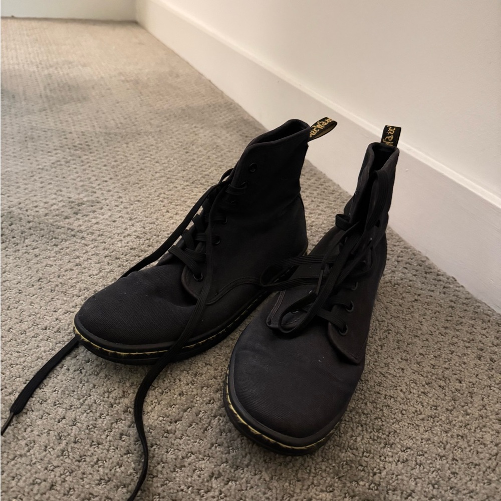 DOC MARTENS black High-Top Boots SHERIDAN CANVAS CASUAL BOOTS
